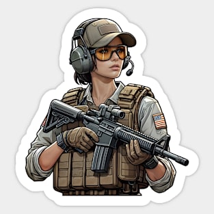 Tactical Girl Sticker